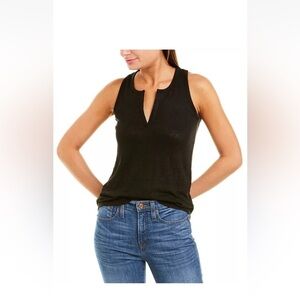 Vince Womens 100% Linen Tank Top Black
Size:M navy blue Sleeveless Women's Top